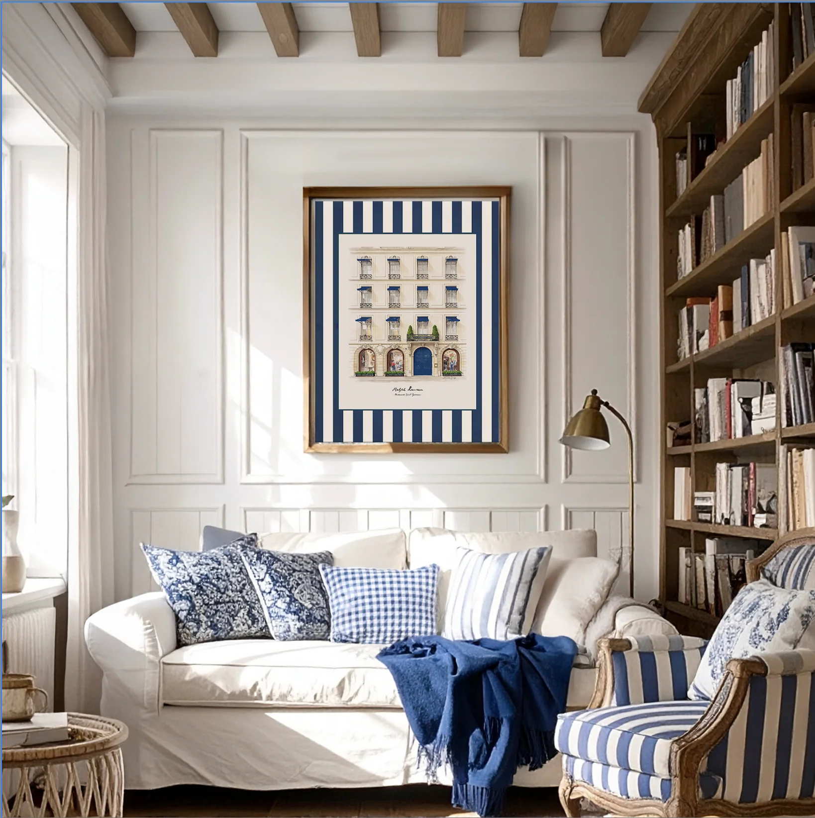 Ralph Lauren Store Saint Germain Watercolor Paris Illustration