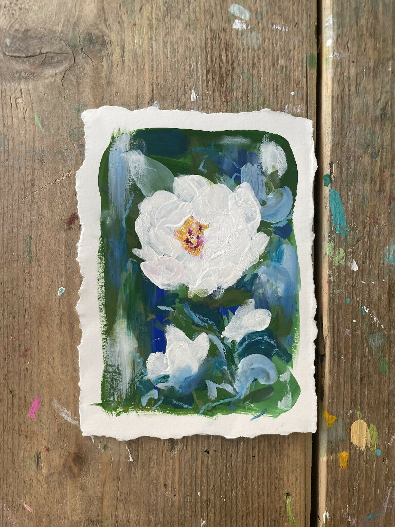 Rebirth Collection - White Peony Painting - Image 3