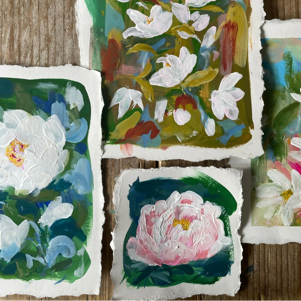 Rebirth Collection - White Peony Painting - Image 4