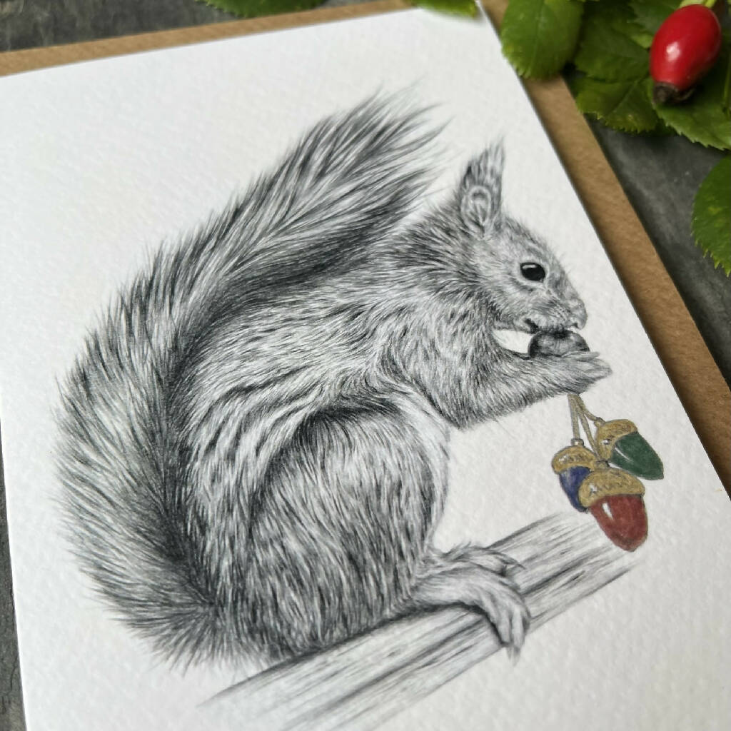 Red Squirrel Christmas Card - Image 2