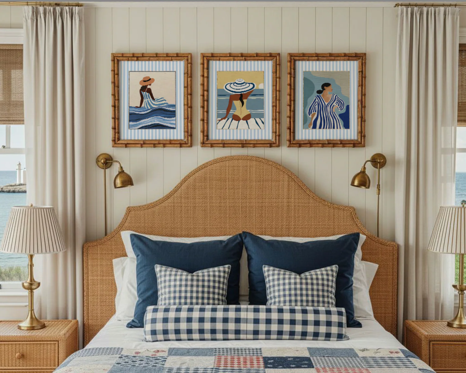 Retro Travel Print Cote d' Azur Illustration Beach Poster - Image 4