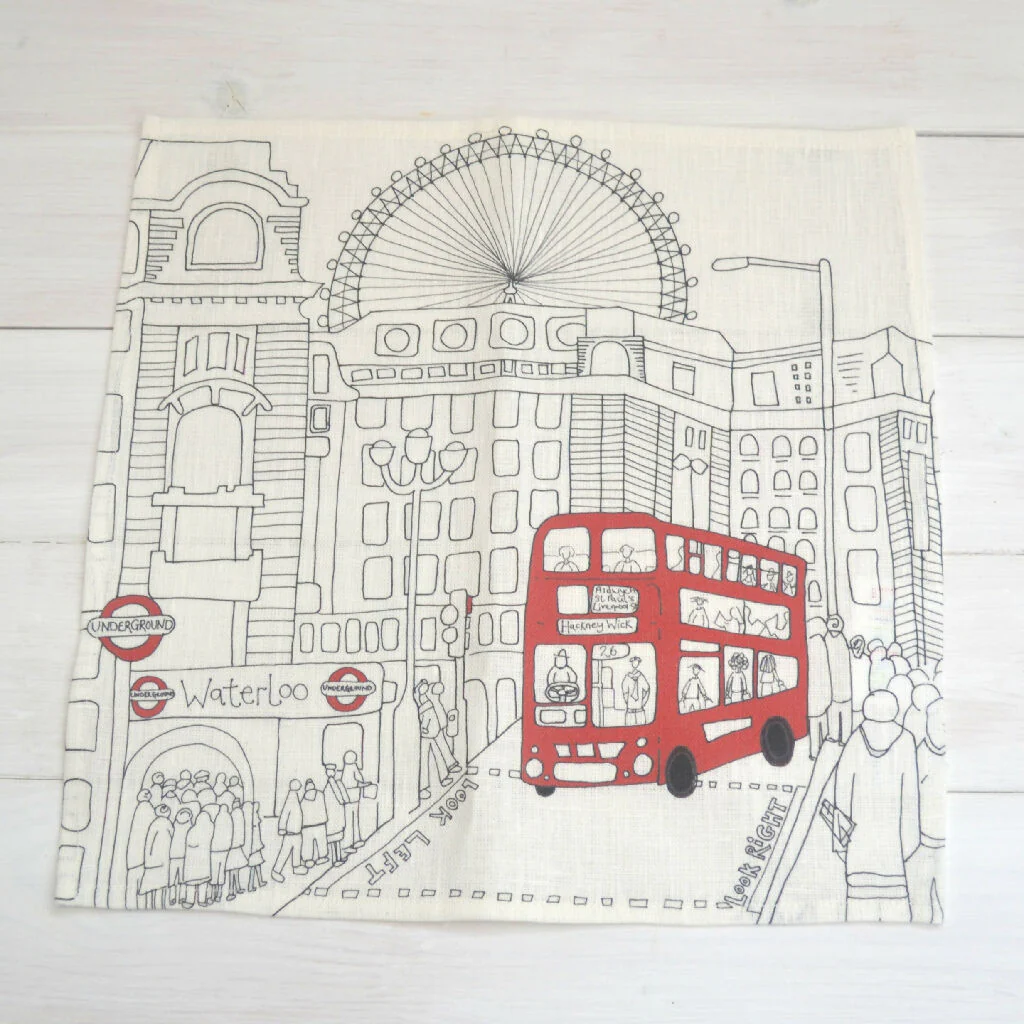 Reusable Linen Napkin Crackers in London Designs - Image 6