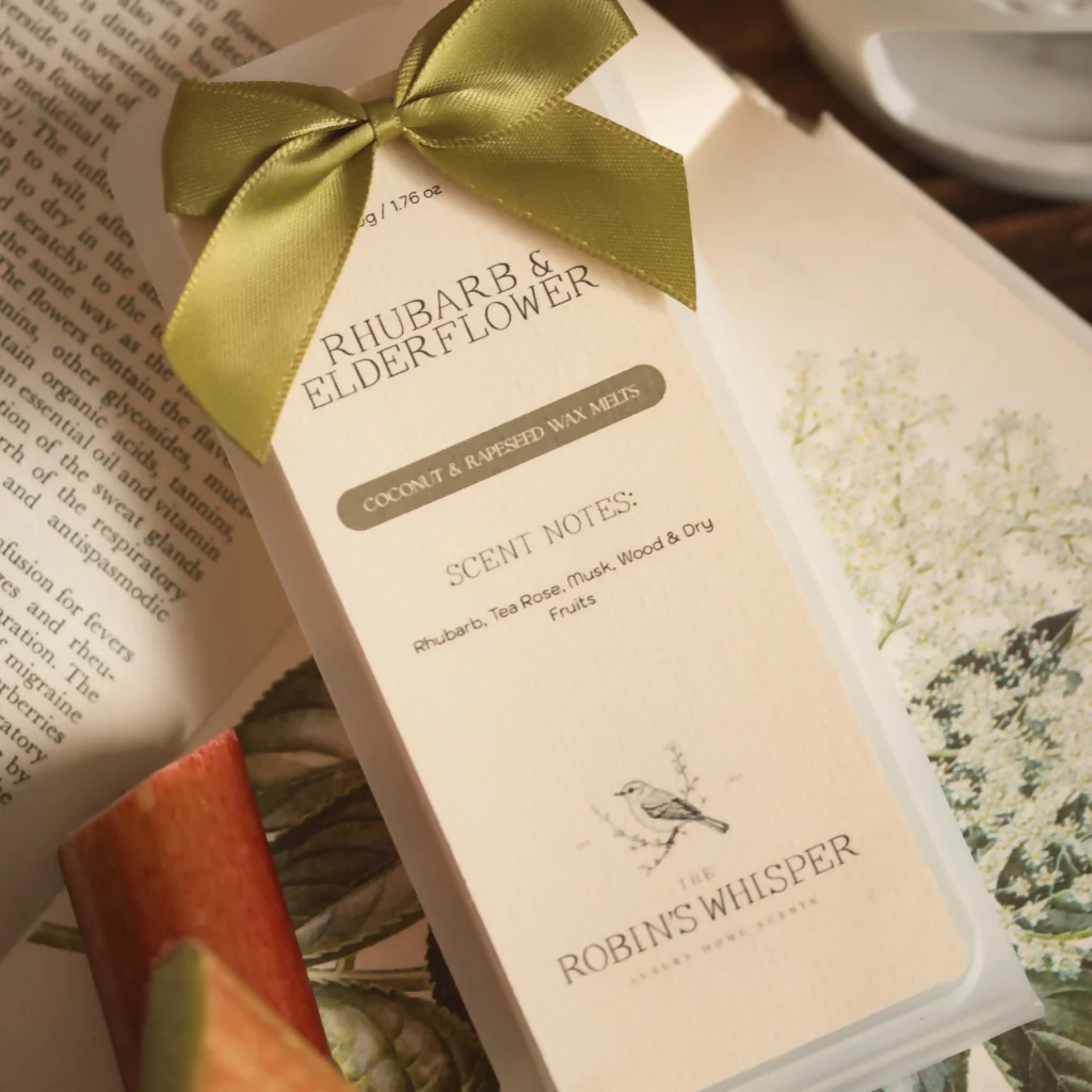Rhubarb and Elderflower Botanical Wax Melt - Image 2