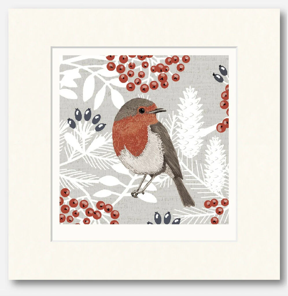 Robin - Signed and Mounted Giclée Art Print - Image 4