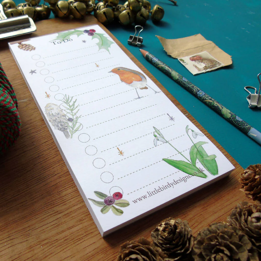 Robin 'To Do' List Christmas Notepad - Image 7