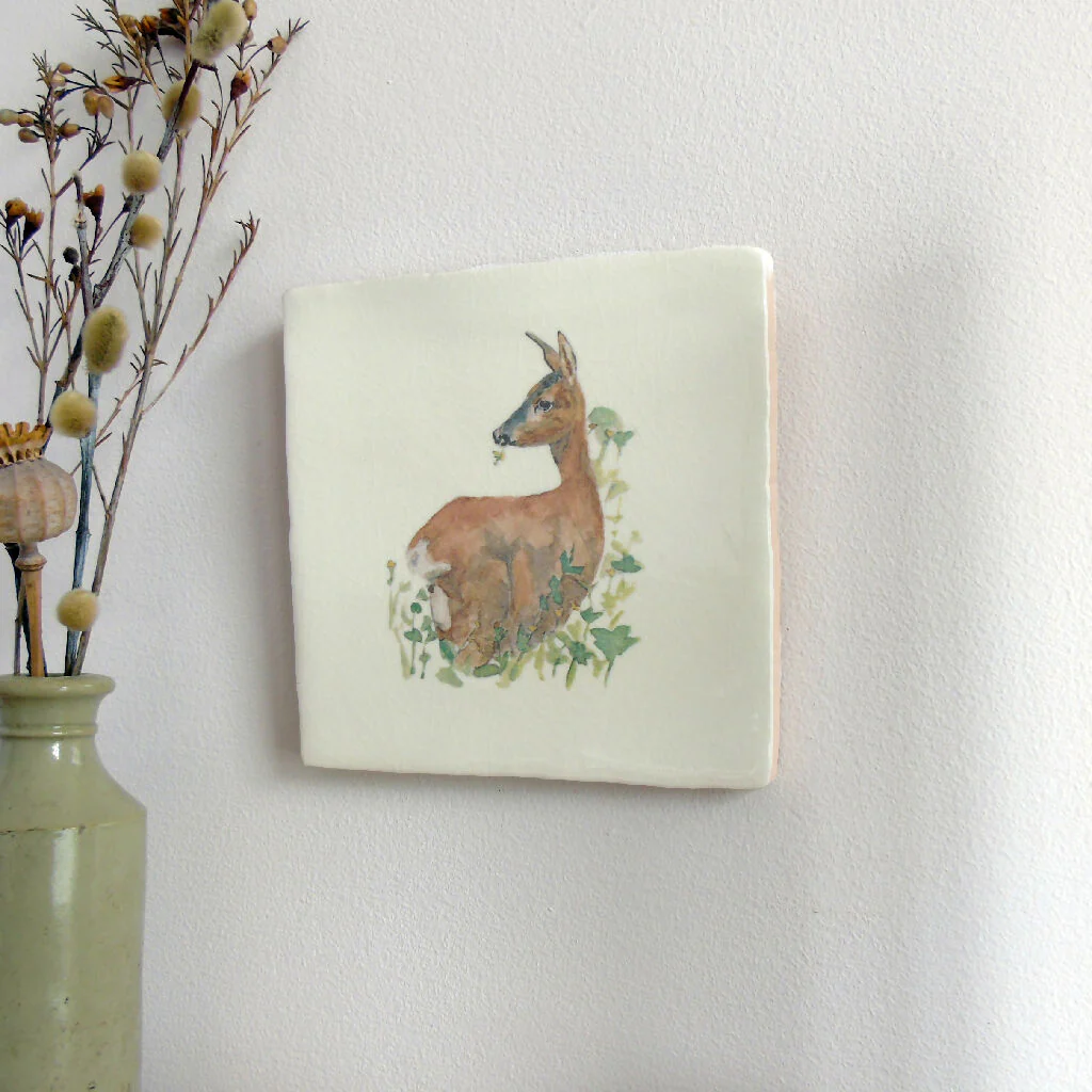 Roe Deer Ceramic Tile Wall Art - Image 3