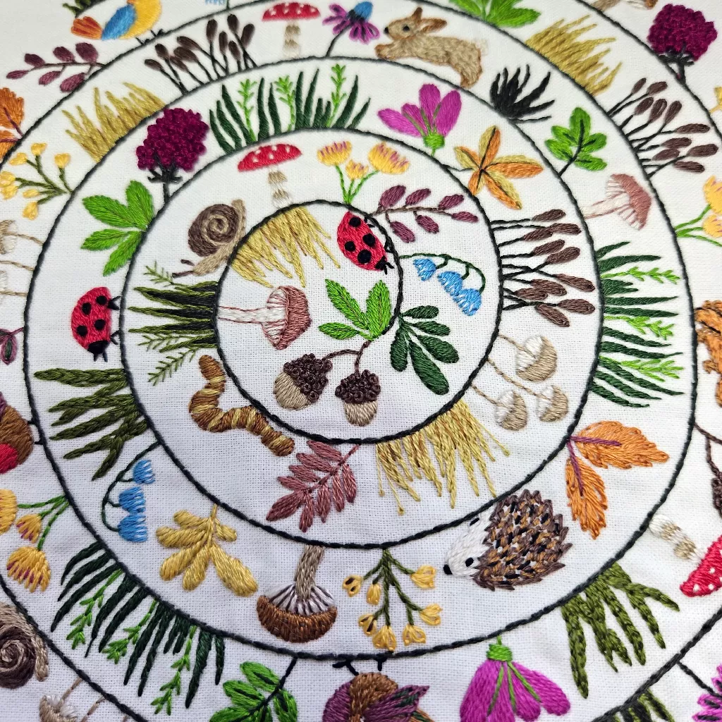 Round and Round the Woodland Hand Embroidery Kit - Image 2