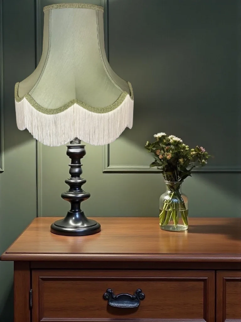 Sage green fabric lampshades - Available in 8 sizes - Image 2