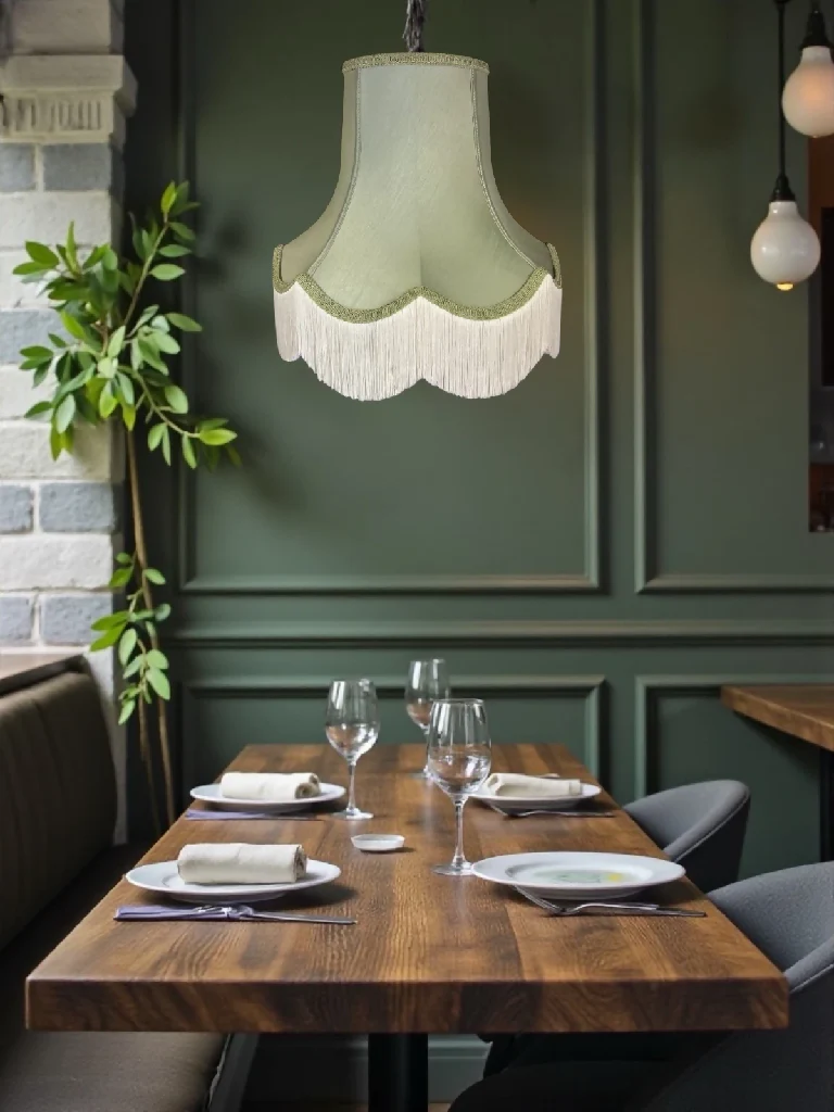 Sage green fabric lampshades - Available in 8 sizes - Image 4
