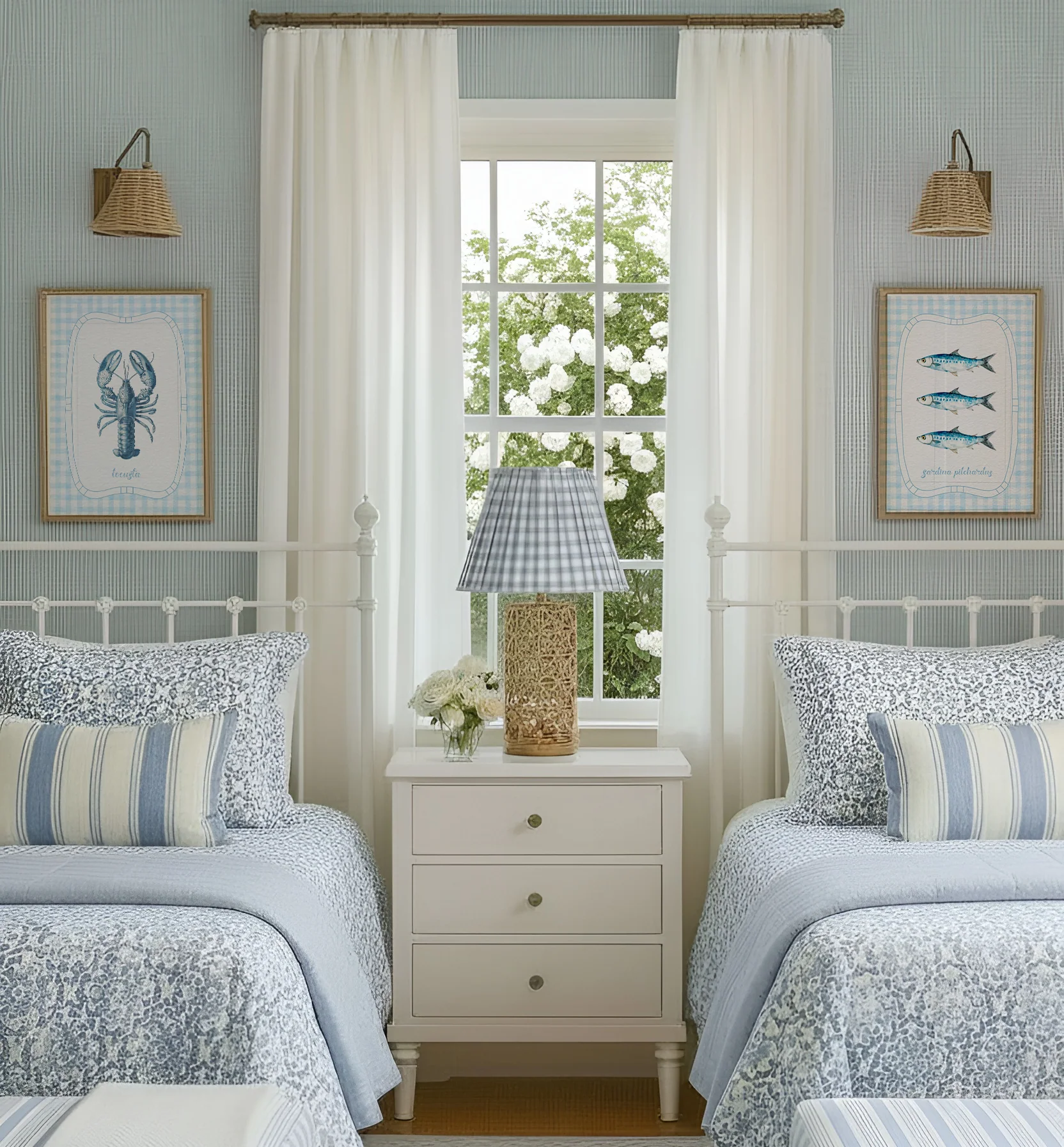 Sardine Print Art Ocean Seaside Print Lobster Print Coastal Decor Wall Art - Image 2