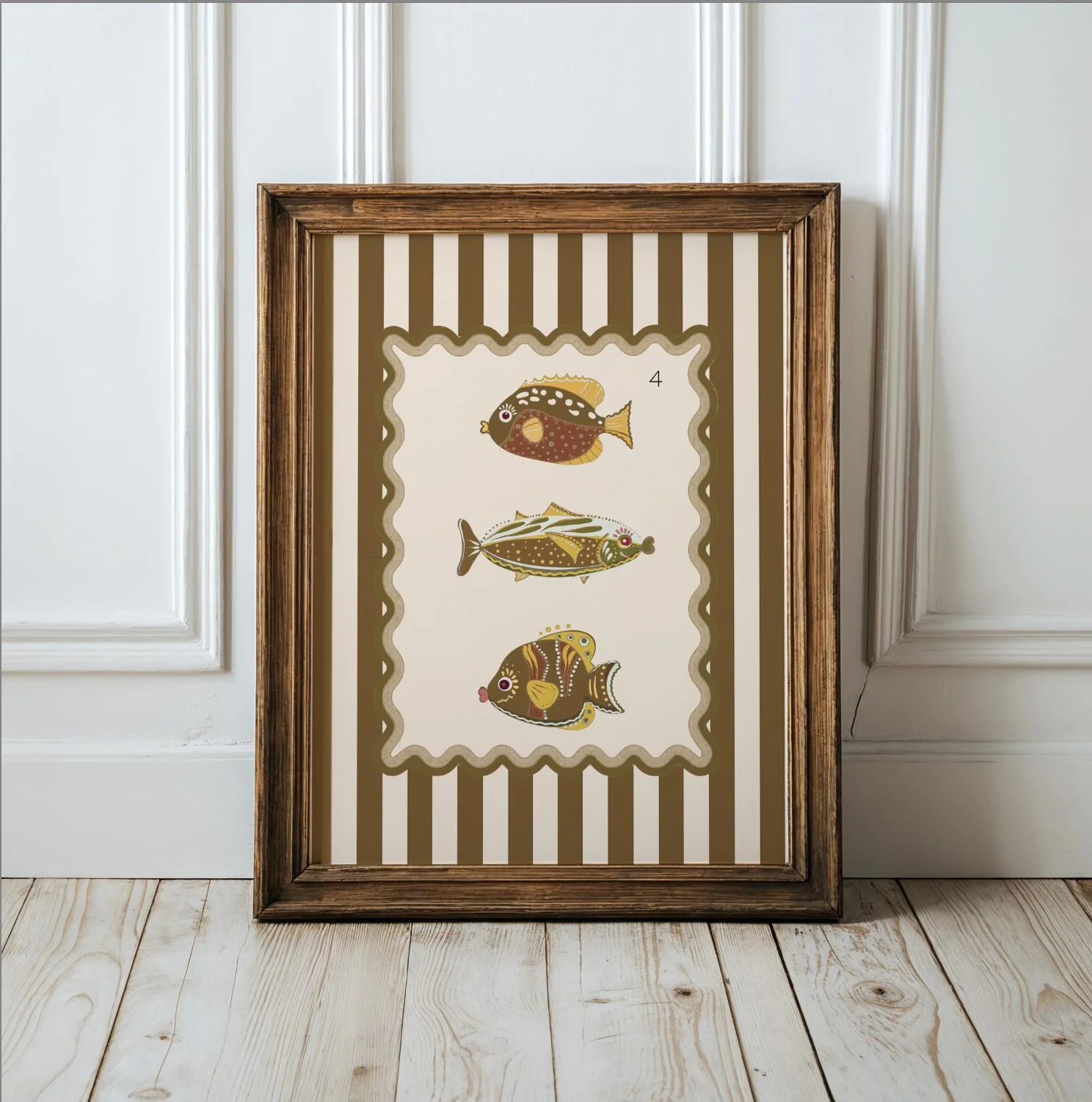 Sardines Print Coastal Wall Art Available in 6 Colors - Image 7