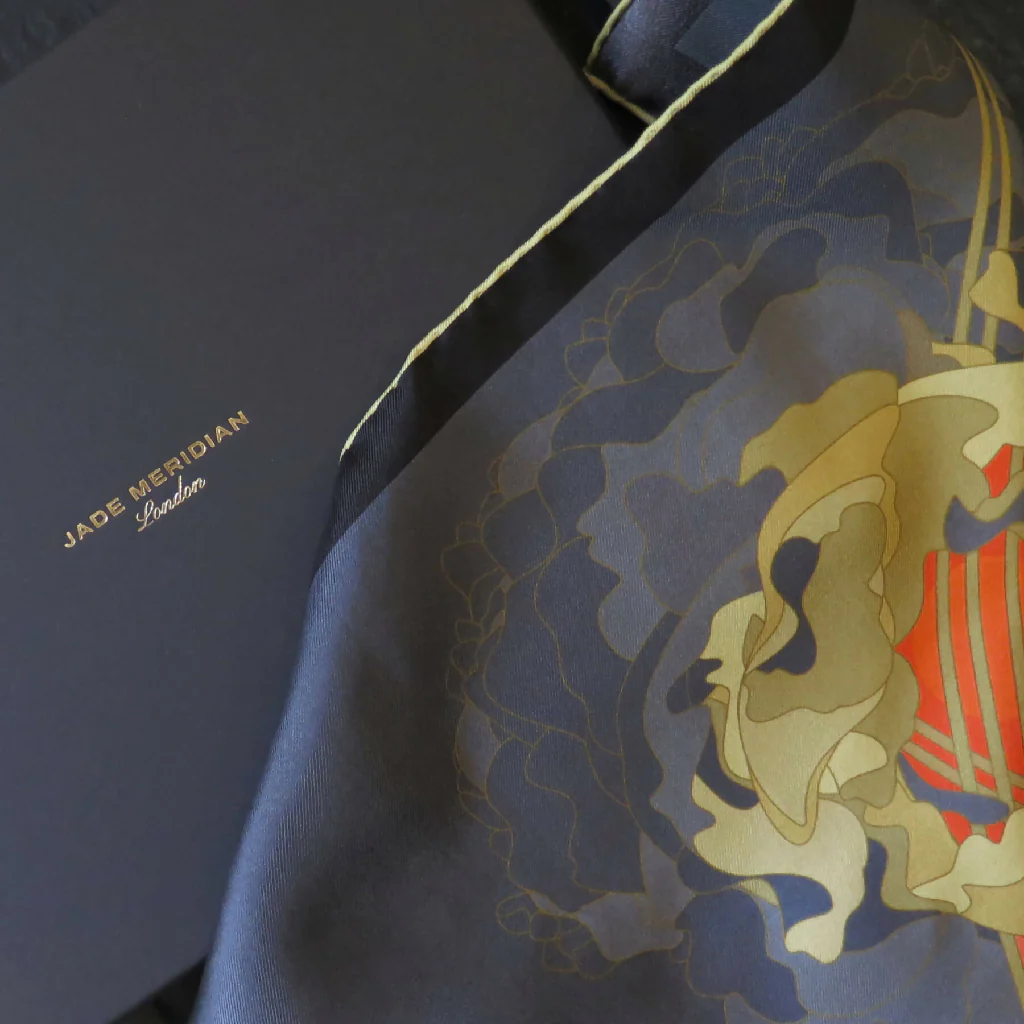 Hand Rolled Silk Square | Pure Silk Twill | Secret of the Moon Flower - Image 2