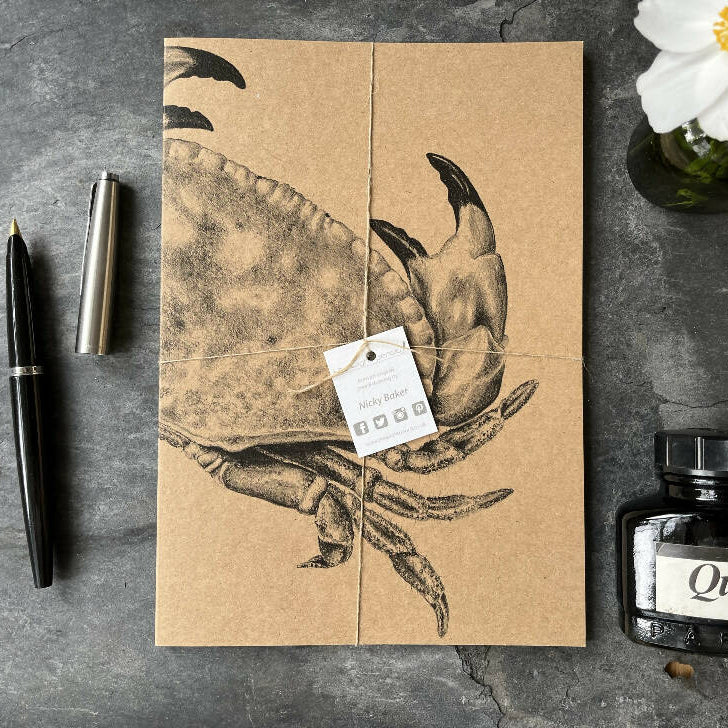 Selection of Three Kraft Notebooks - Crab, Mackerel and Lobster - Image 4