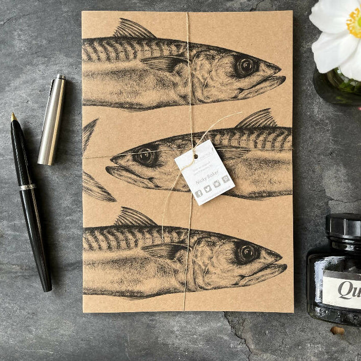 Selection of Three Kraft Notebooks - Crab, Mackerel and Lobster - Image 5