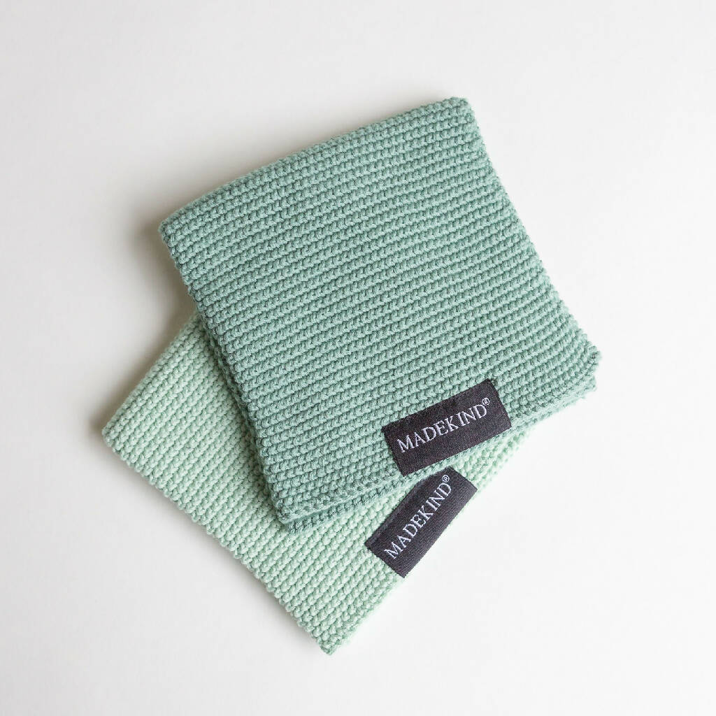 Set of 2 Organic Cotton Knitted Dishcloths - Image 7