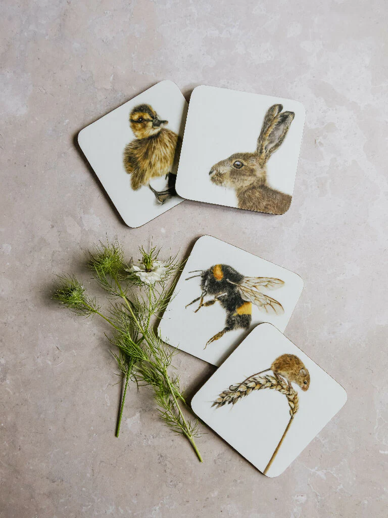 Set of 4 Hare Coasters - Image 2