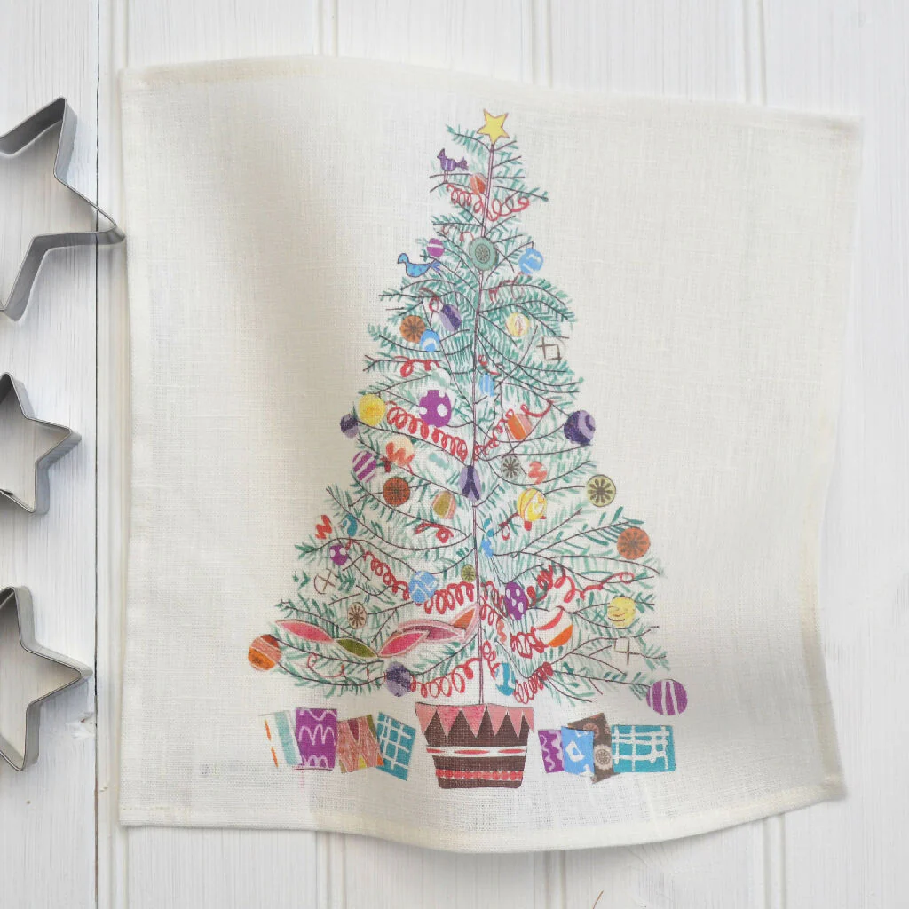 Linen Napkins - 'Oh Christmas Tree' - Image 2