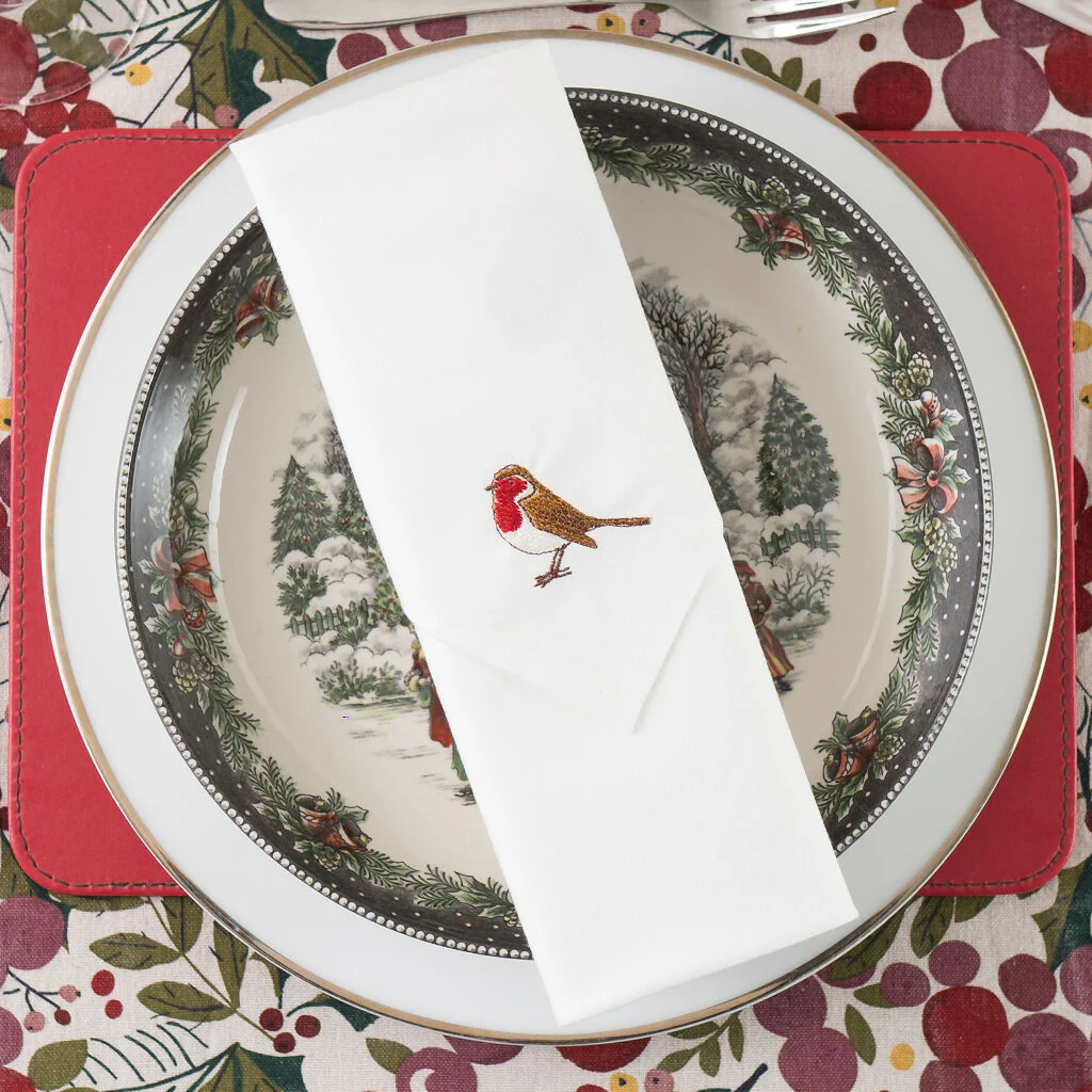 Set of Two Mr & Mrs Robin Napkins - Image 4
