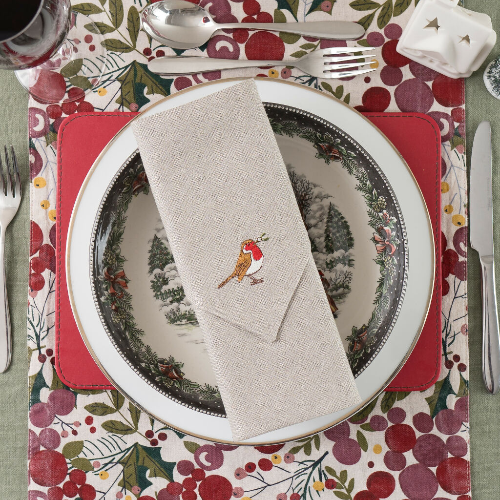 Set of Two Mr & Mrs Robin Napkins - Image 5