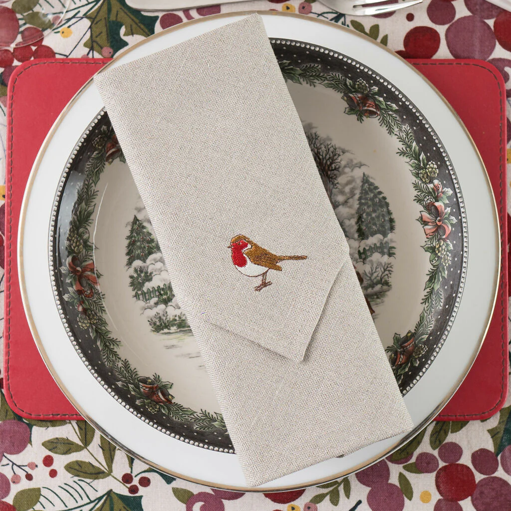 Set of Two Mr & Mrs Robin Napkins - Image 6