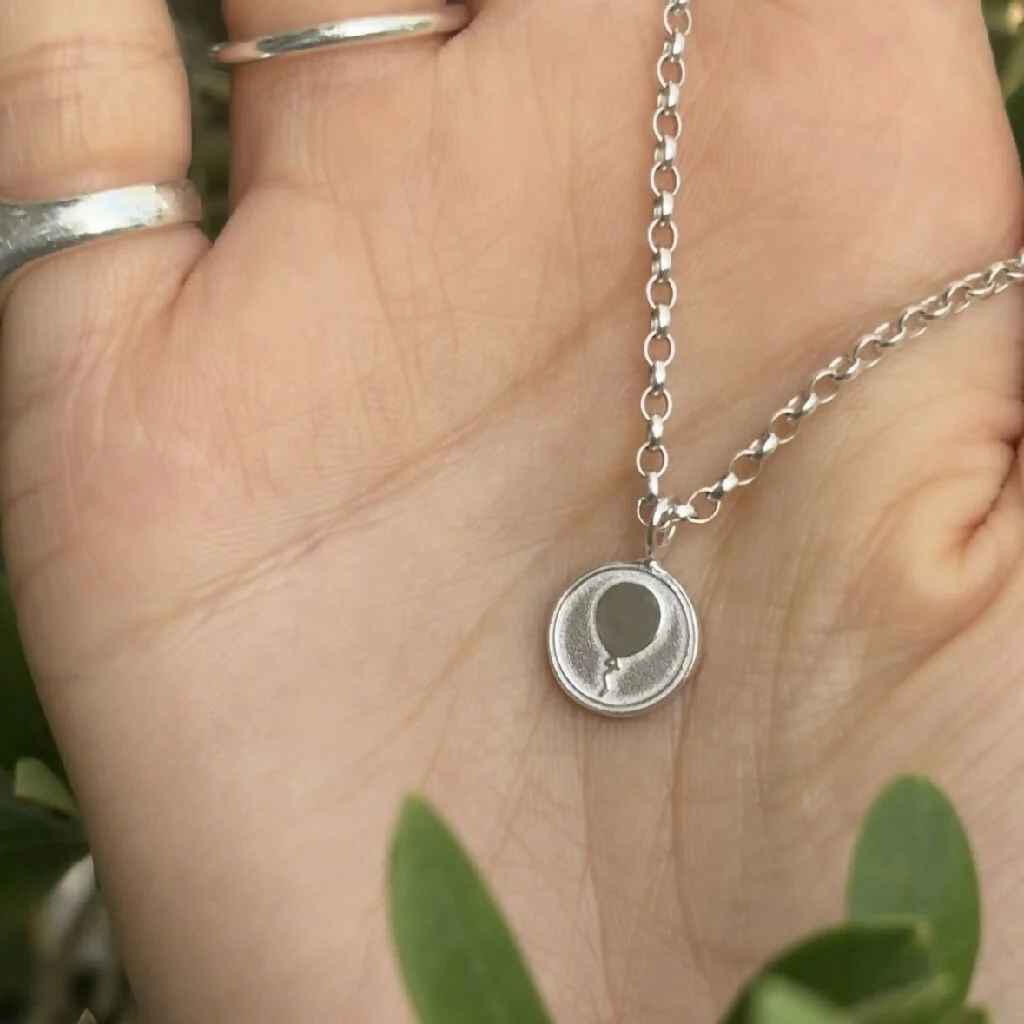 Sterling Silver Balloon Birthday Charm Necklace - Image 3