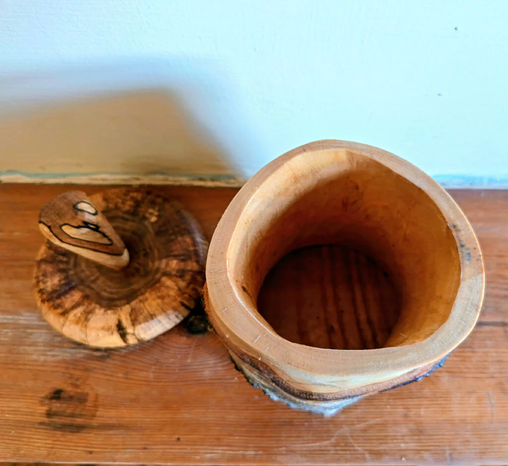 Silver Birch Trinket Box with mountains - Image 3
