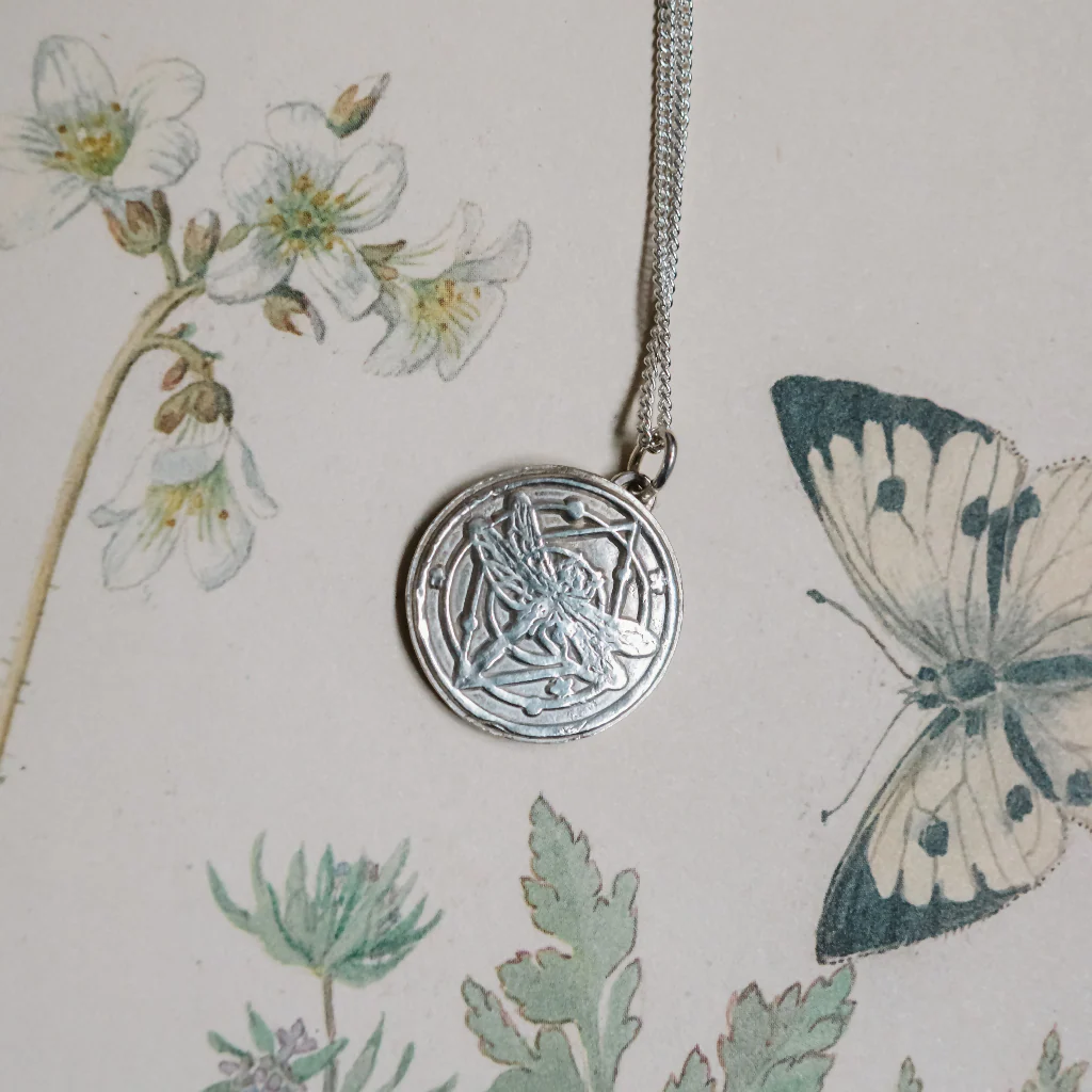 Silver Dragonfly Talisman Necklace - Image 2