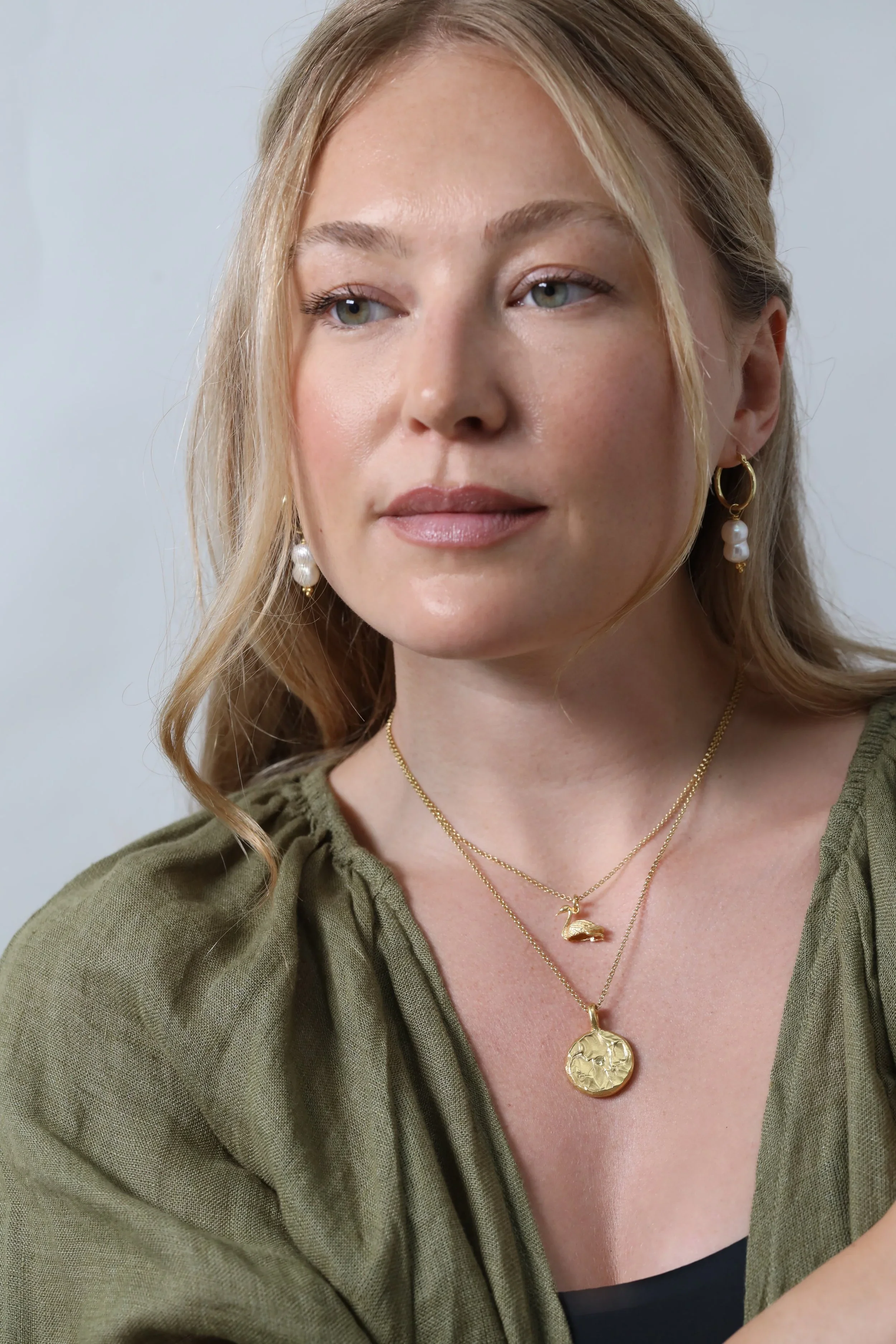 Single Diamond Moon Pendant - Image 4