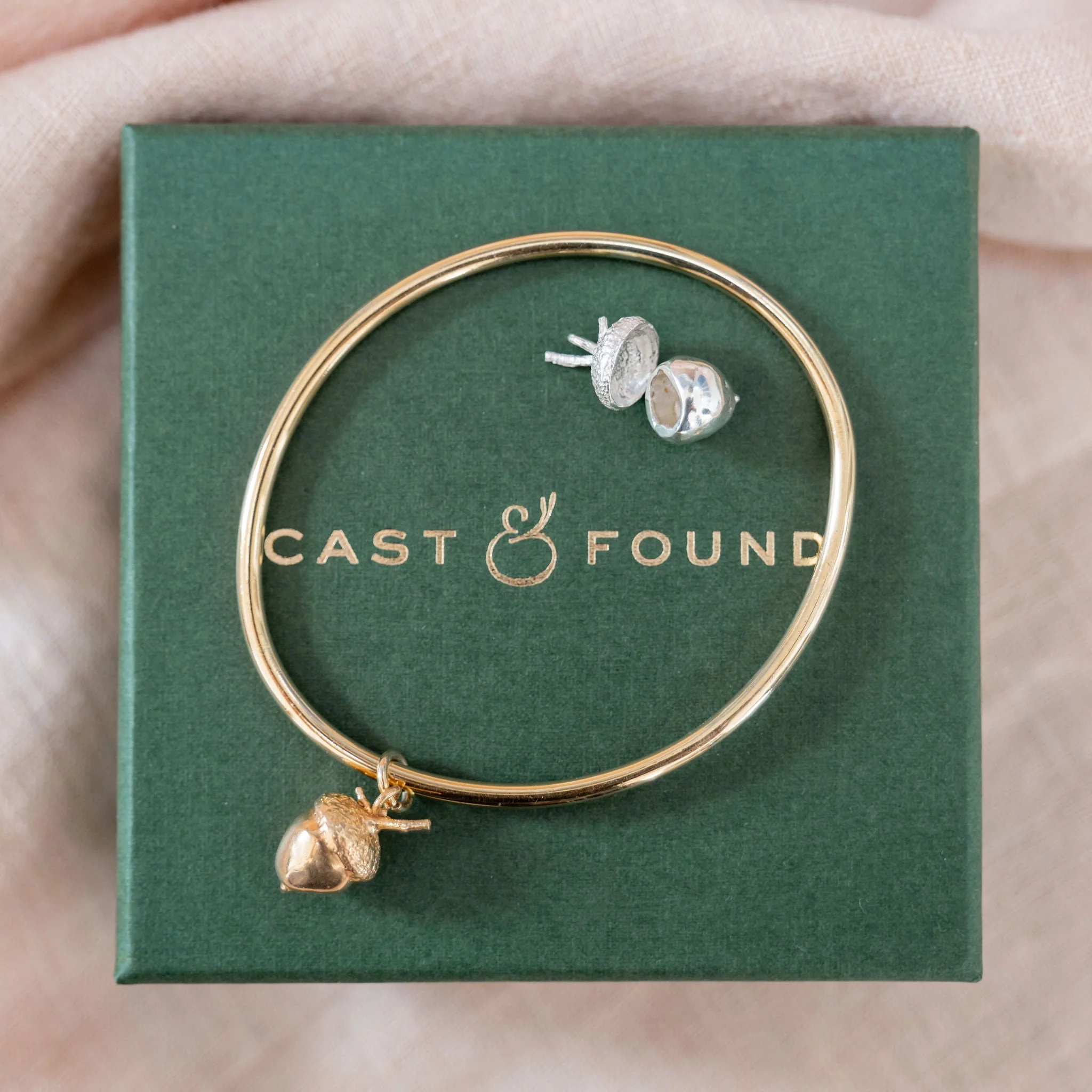 Small Acorn Capsule Memory Bangle - Image 9