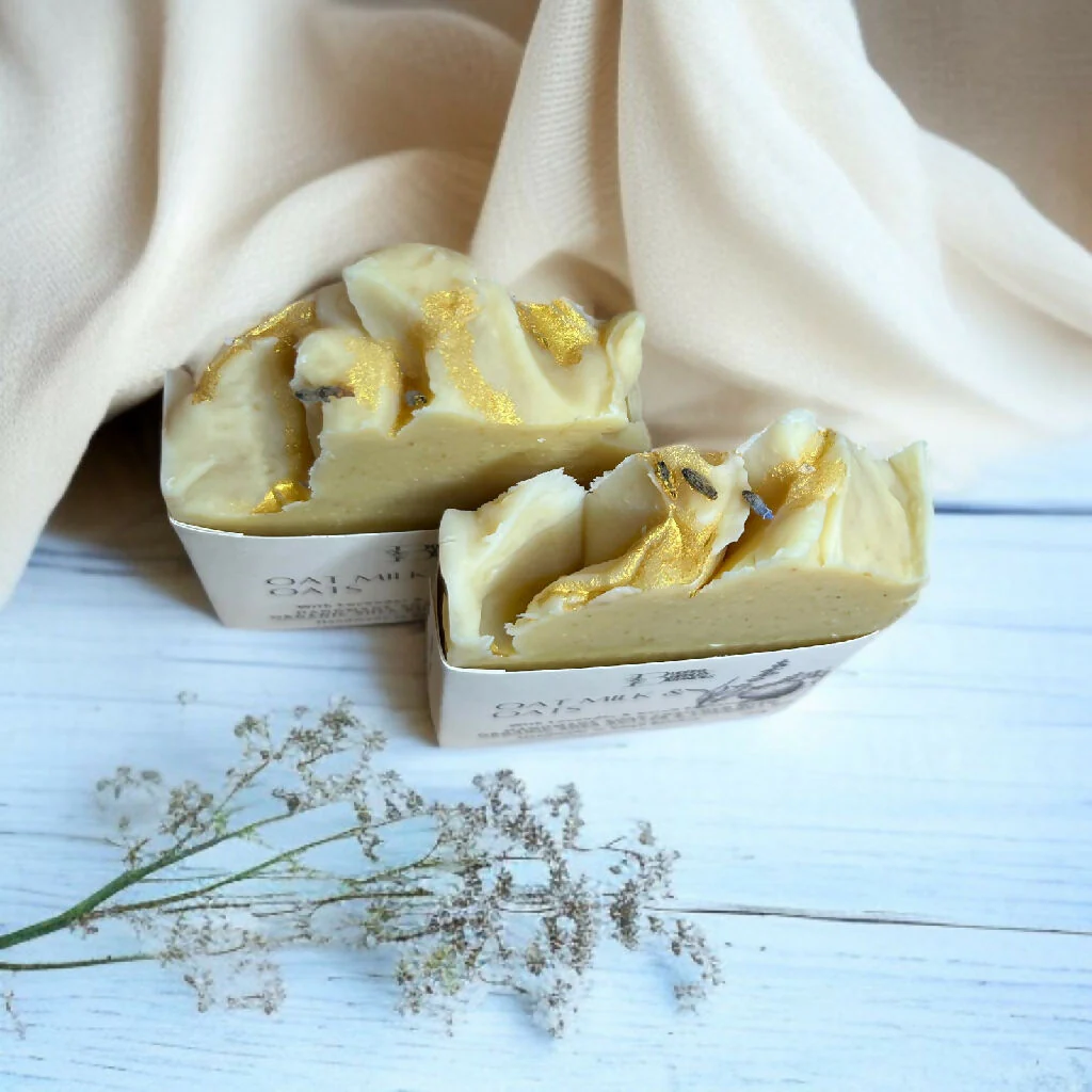 Soap Bar with Oat Milk and Oats with Lavender and Neroli Essential Oils Small and Large Size - Image 6