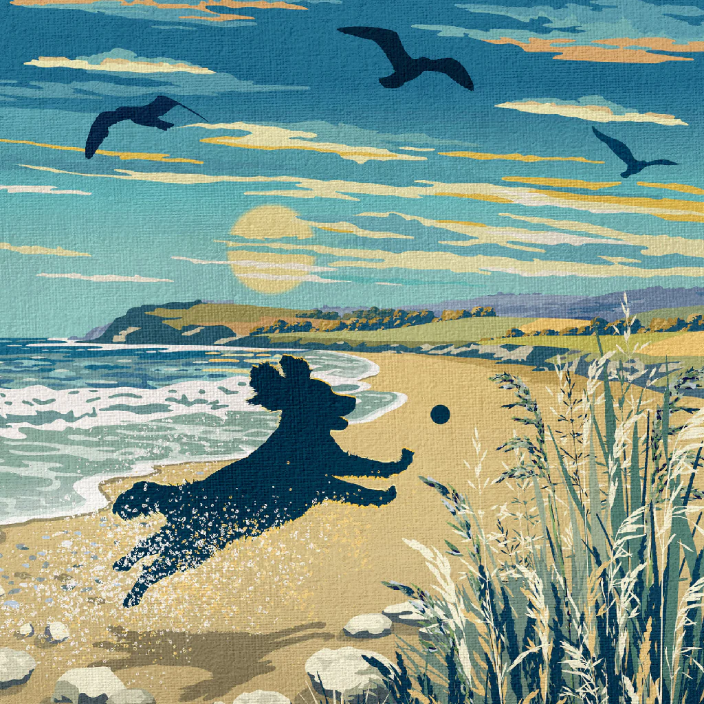 SPANIEL 'BEACH FUN’ LIMITED EDITION ART PRINT - Image 8