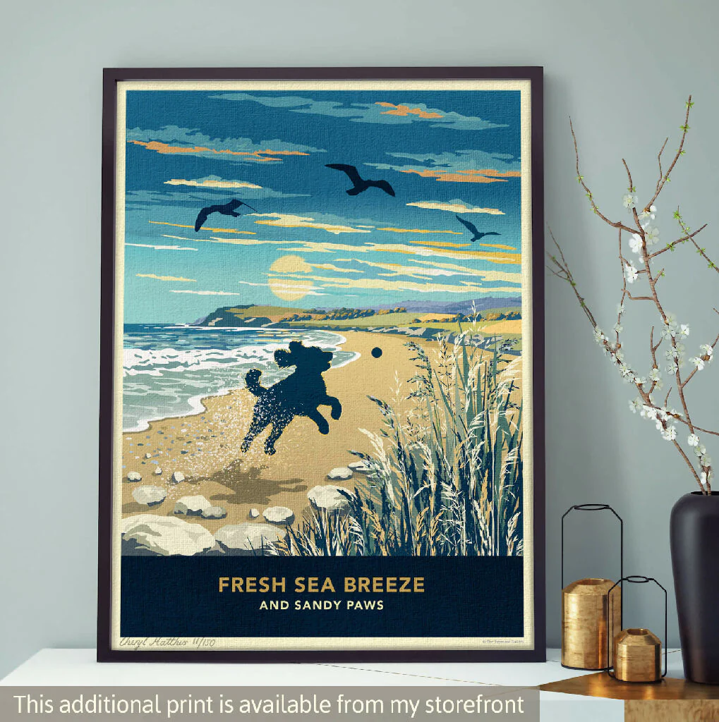 SPANIEL 'COASTAL WALKS’ LIMITED EDITION ART PRINT - Image 10