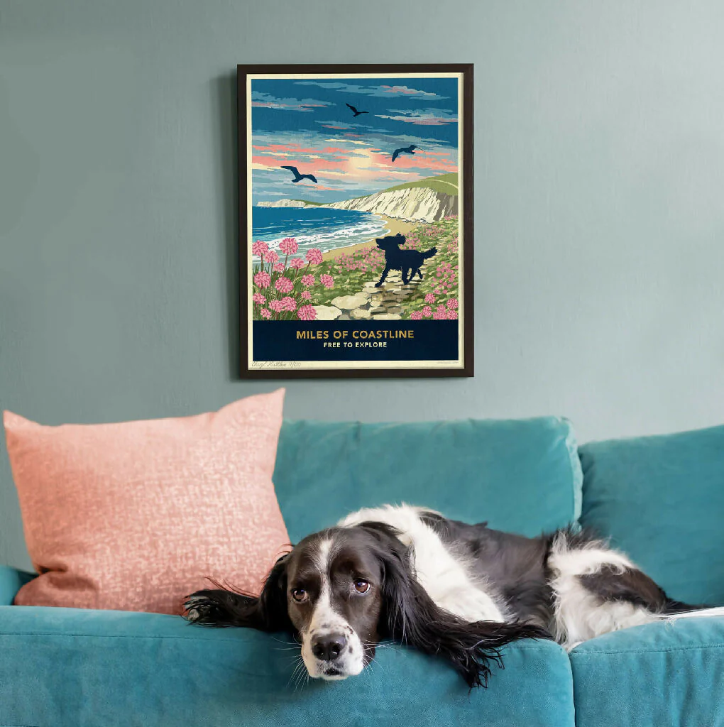 SPANIEL 'COASTAL WALKS’ LIMITED EDITION ART PRINT - Image 2