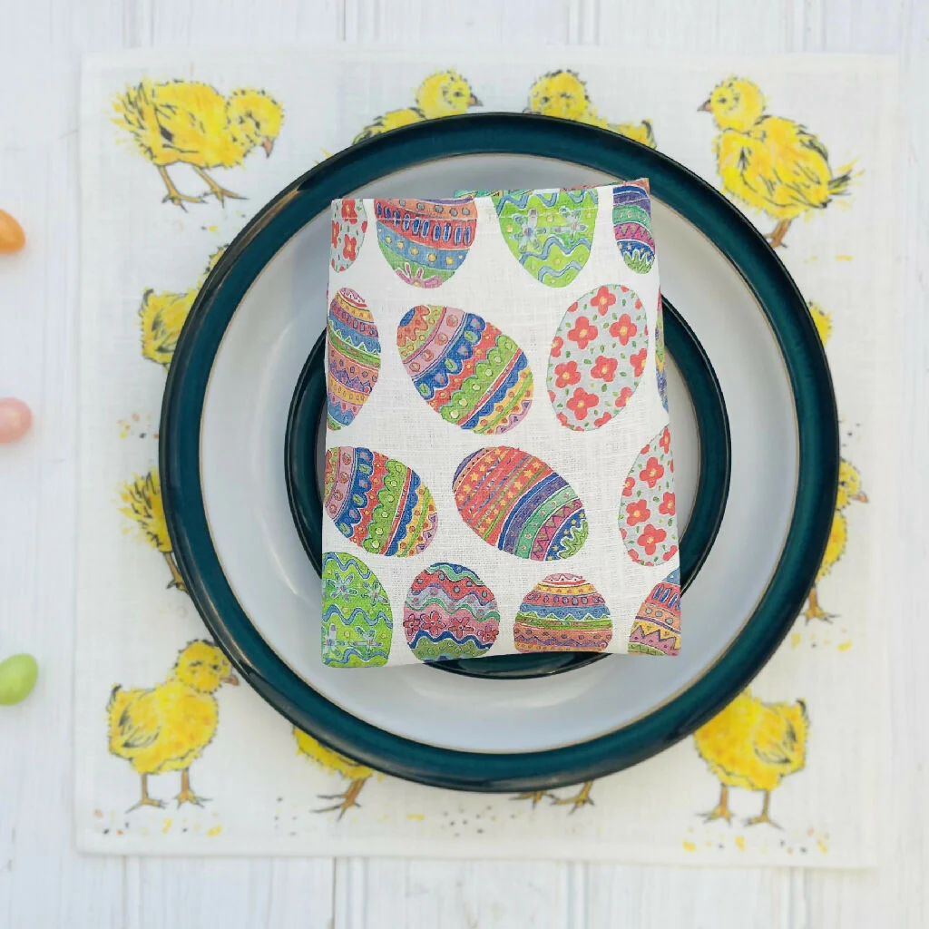 Spring Chicks Linen Napkins - Image 5