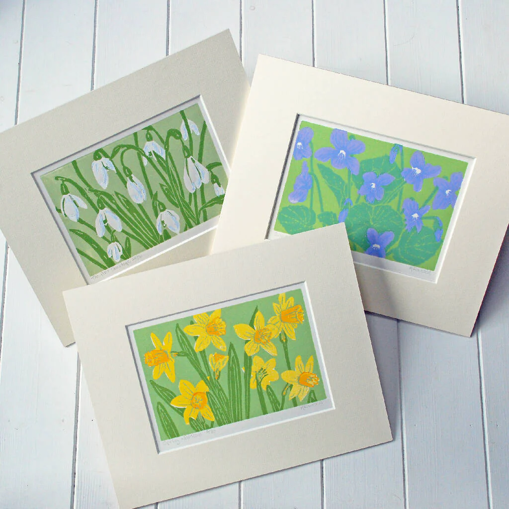 Spring Narcissus - Limited Edition - Original Linocut Print - Image 4