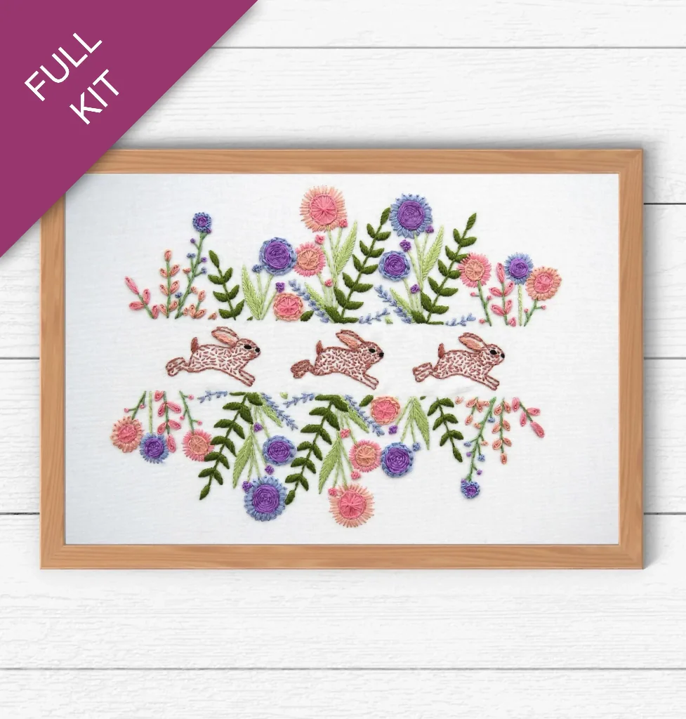 Spring Rabbits Embroidery Kit for Beginners - Image 6