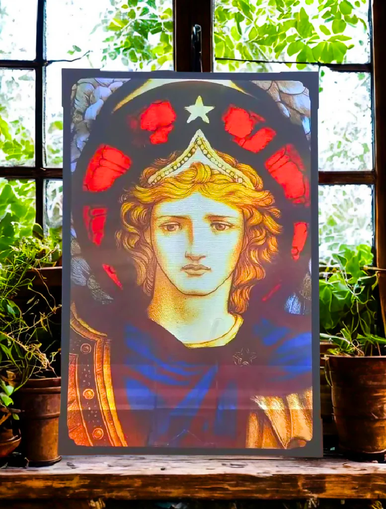 St Michael - Stained Glass Effect Panel
