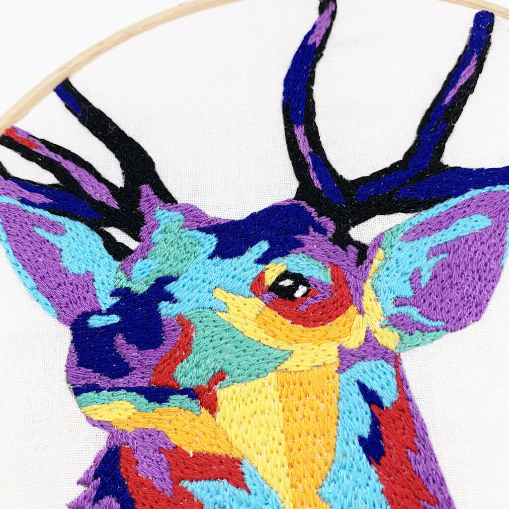 Stag's Head Embroidery Kit - Image 4