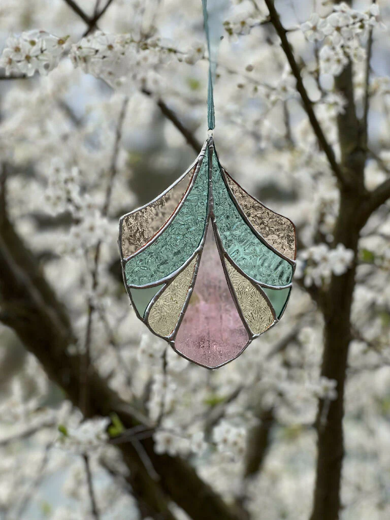 Stained Glass Art Deco Suncatcher Decoration in Delicate Pastel - Image 5