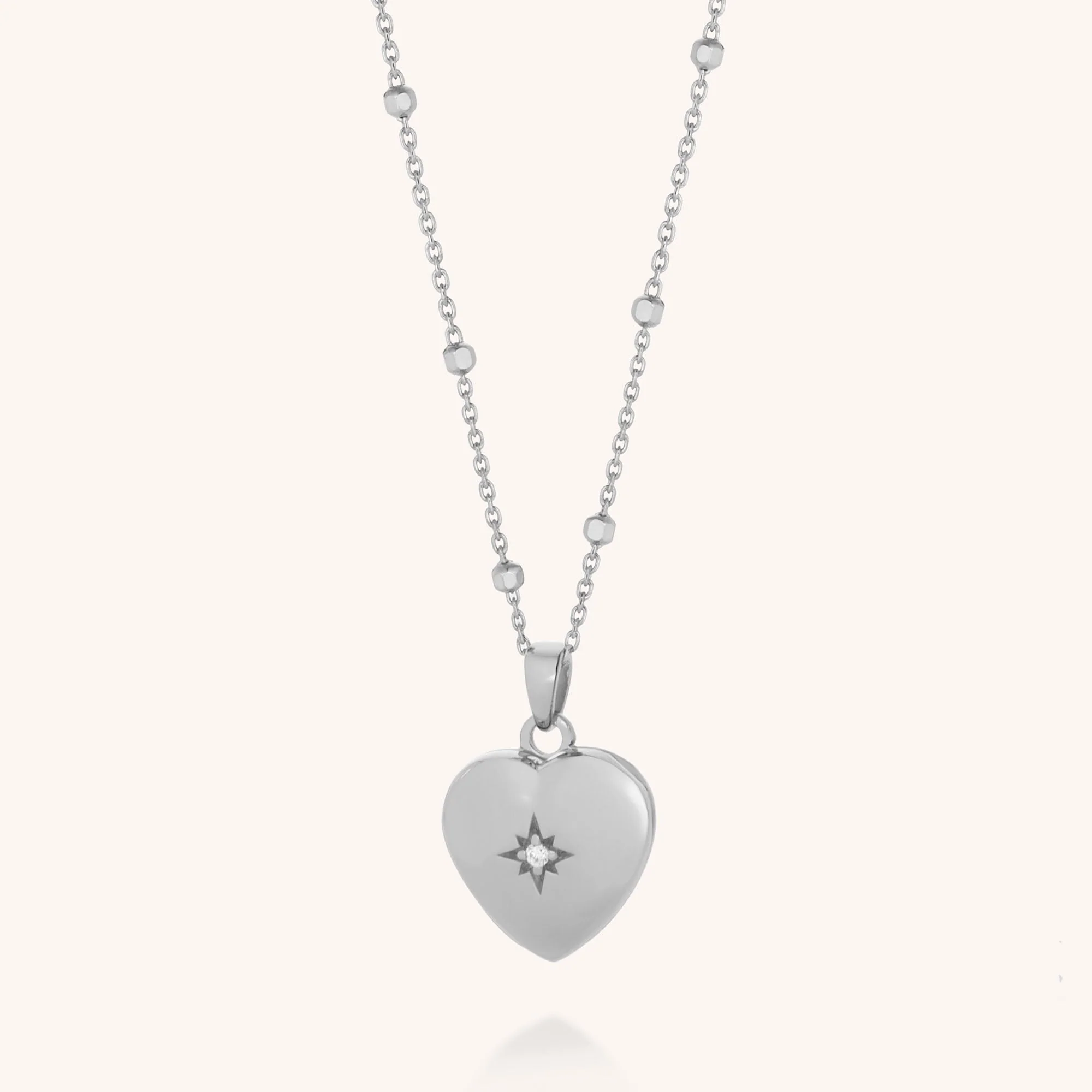 Starlight Heart Locket Necklace