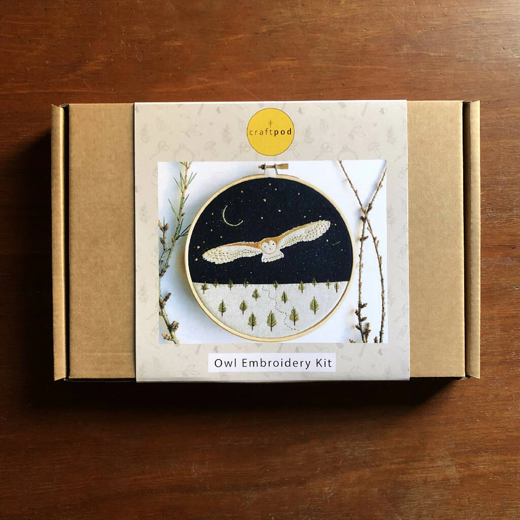 Starry Night Owl Embroidery Kit - Image 3