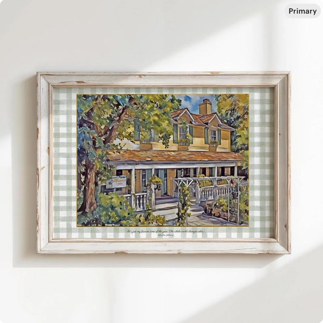 Stars Hollow Artwork Inn Watercolor Illustration - Image 2