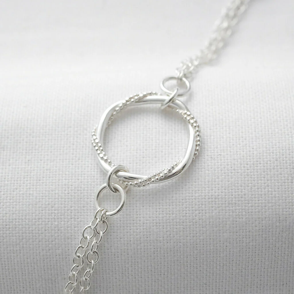 Sterling Silver Entwined Ring Bracelet - Image 4