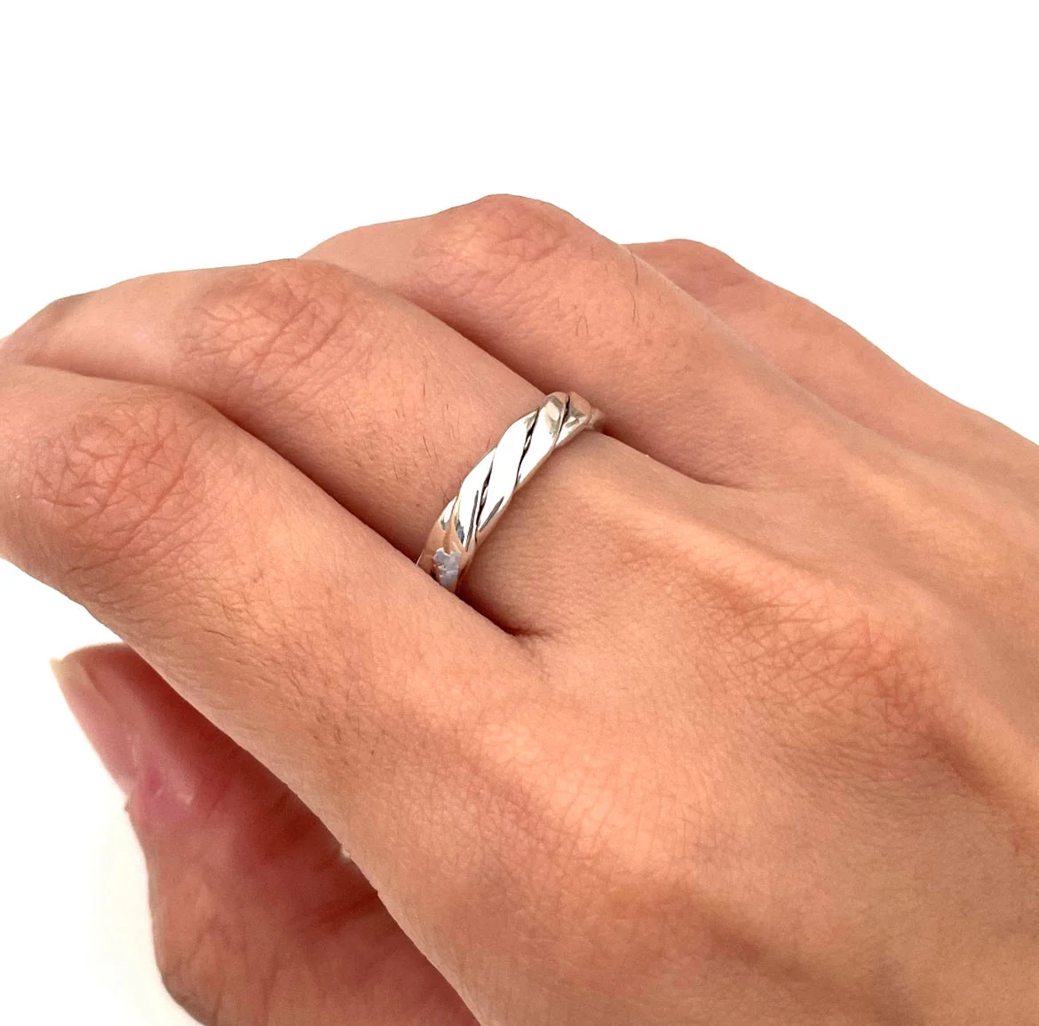 Sterling Silver Twisted Rope Ring - Image 6