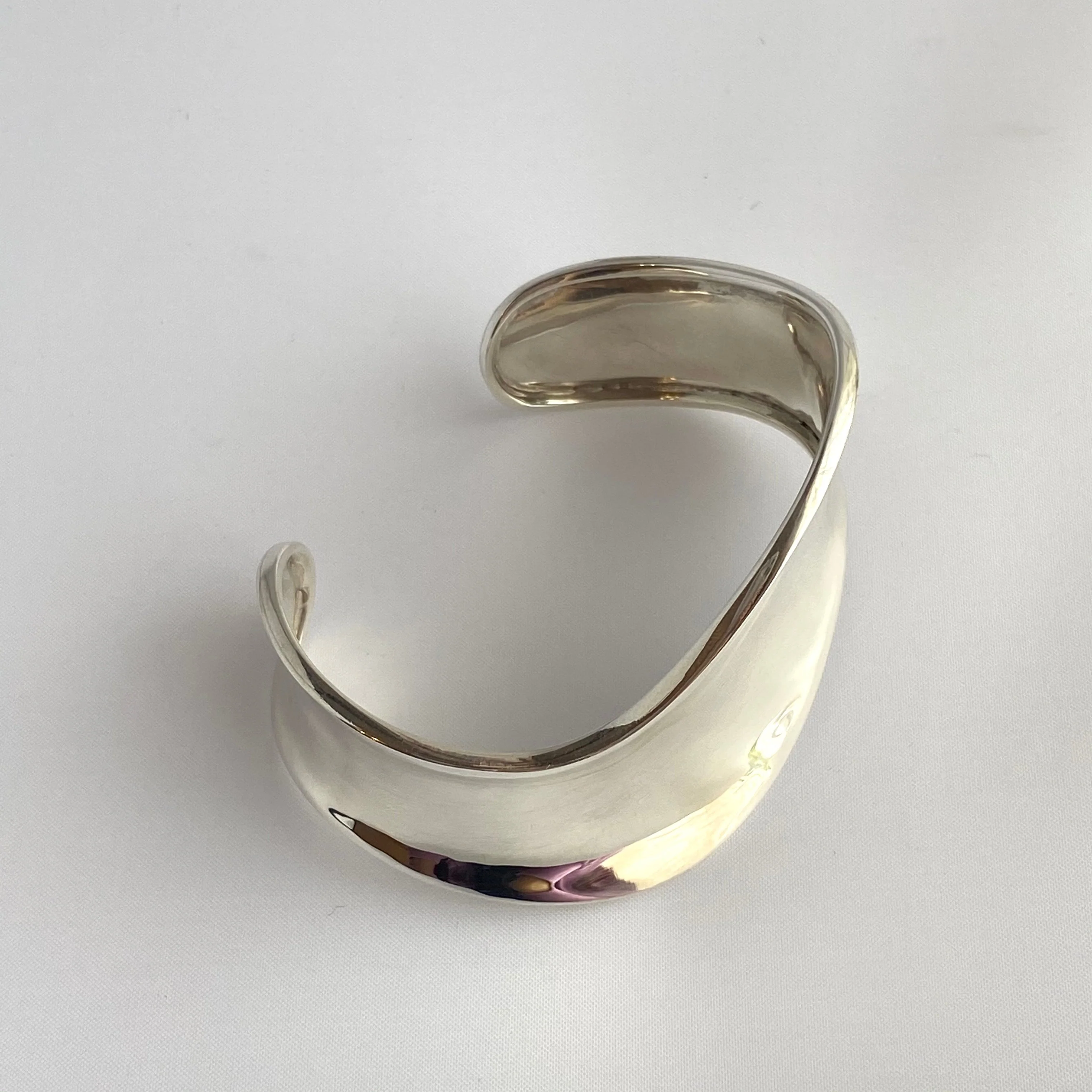 Sterling Silver Wave Cuff Bracelet - Image 4