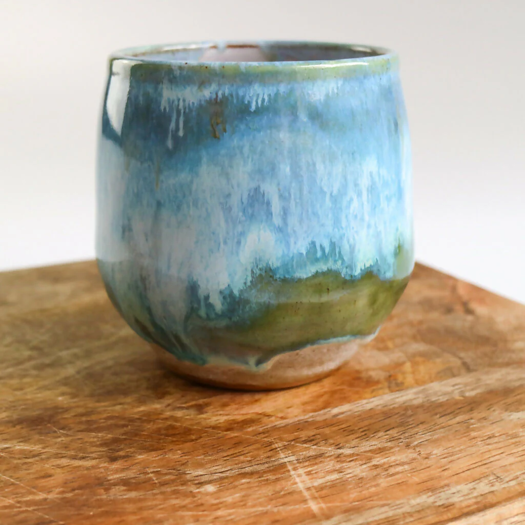 Stoneware Mug in Blue Surf Design - Image 8