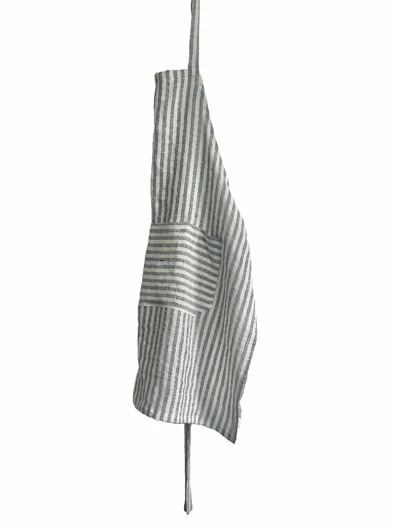 Striped Linen Apron - Image 5