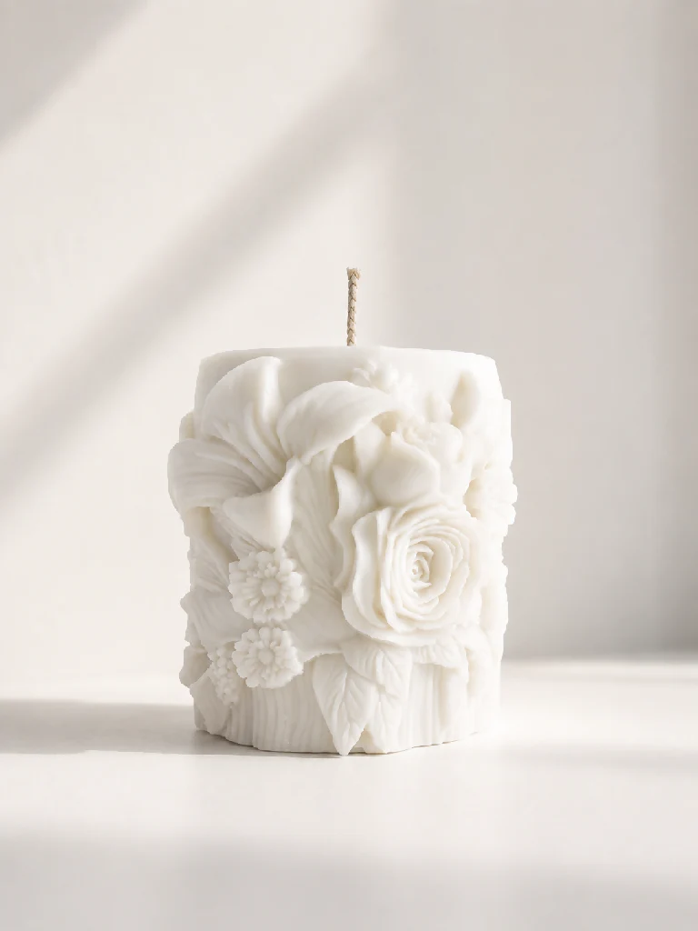 Summer Blooms Scented Sculptured Candle - Image 3