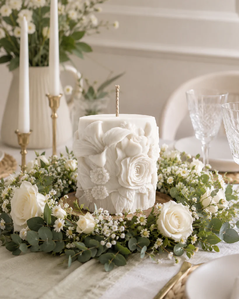 Summer Blooms Scented Sculptured Candle - Image 6