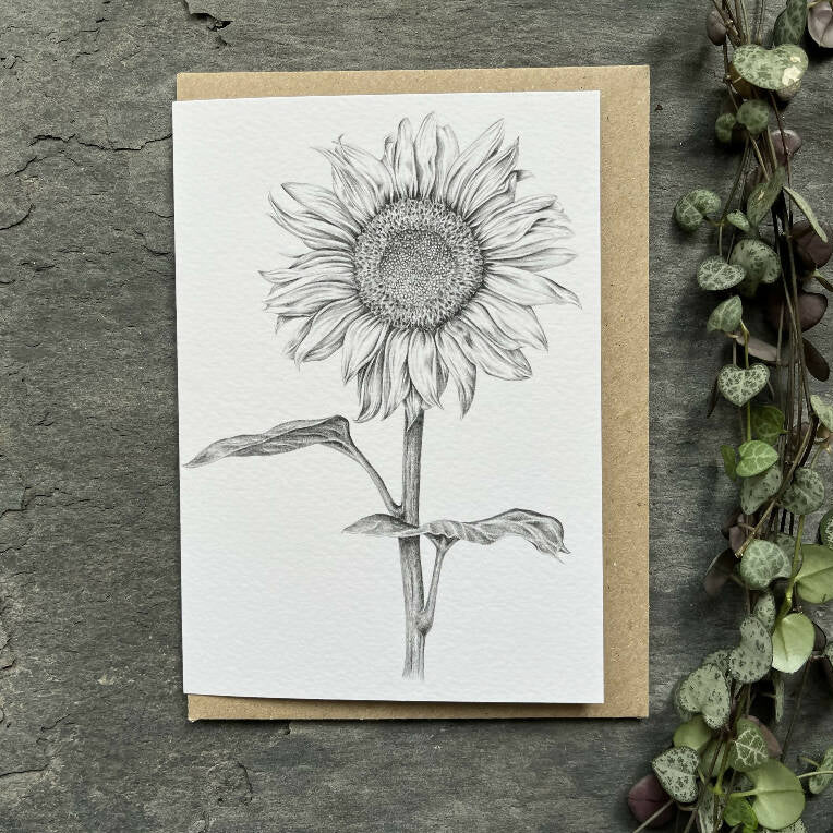 Sunflower Blank Greetings Card - Image 3